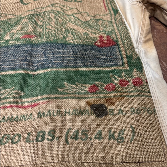 Vintage Carhartt upcycled with burlap coffee sack - Picture 9 of 11